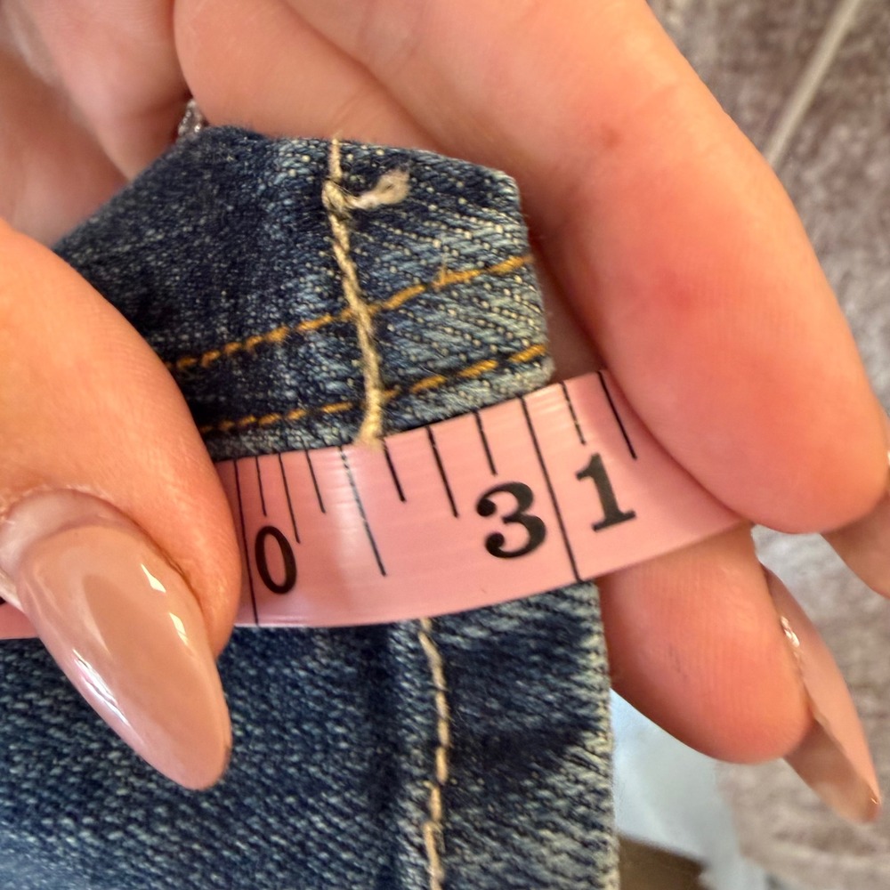 Venezia Womens Blue Embroidered Straight Leg Jeans Size 16 Boho Studded Denim - Picture 10 of 10